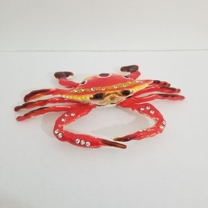 Maryland Crab Jewelry Orange Red Tinker Box